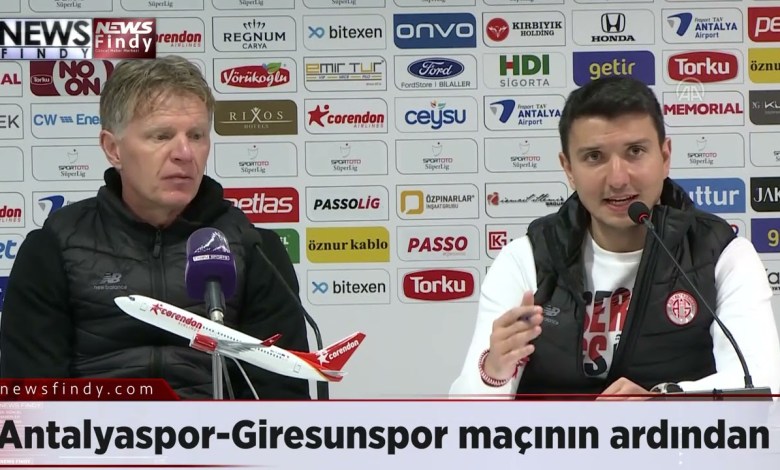 Antalyaspor – Giresunspor Spielende – Alfons Groenendijk – Hakan Keleş Antalyaspor – Giresunspor Spielende – Alfons Groenendijk – Hakan Keleş