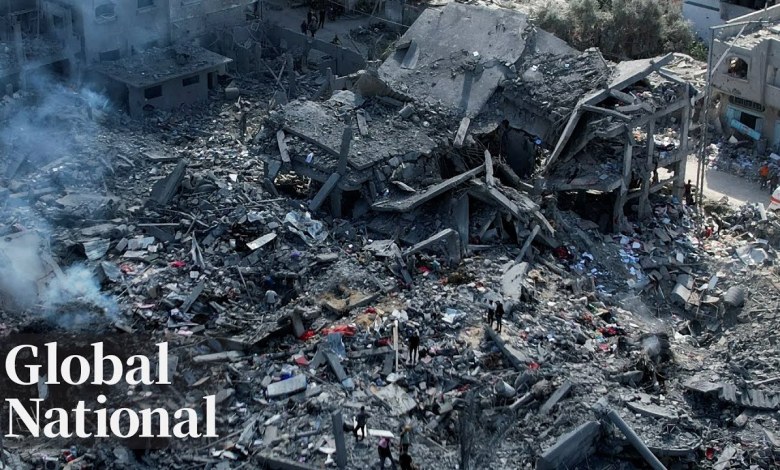 Global National: 18. Okt. 2023 | Wer ist für die tödliche Krankenhausexplosion in Gaza verantwortlich? Global National: 18. Okt. 2023 | Wer ist für die tödliche Krankenhausexplosion in Gaza verantwortlich?