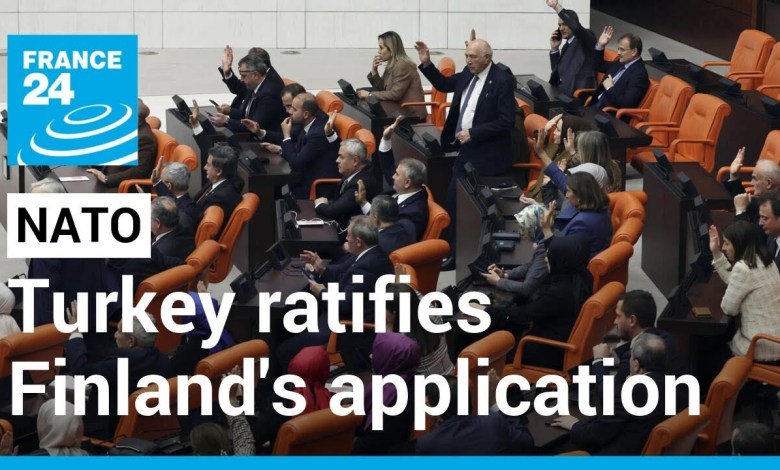 Turkey’s parliament ratifies Finland’s application to join NATO • FRANCE 24 English Turkey’s parliament ratifies Finland’s application to join NATO • FRANCE 24 English