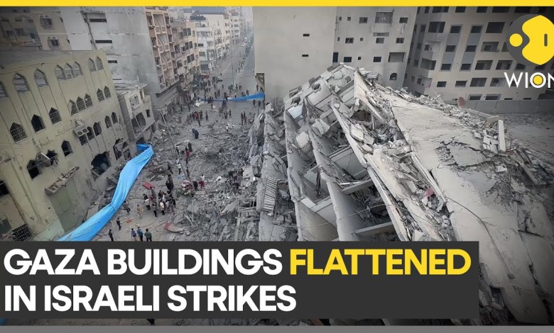 Israel-Palästina-Krieg: Gebäude der Nationalbank im Gazastreifen explodiert nach israelischem Luftangriff | WION Israel-Palästina-Krieg: Gebäude der Nationalbank im Gazastreifen explodiert nach israelischem Luftangriff | WION