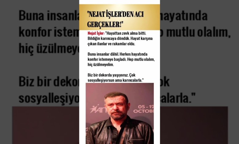 Nejat İşler: “Bir Dekorda Yaşıyoruz!”#gerçekhikayeler #ilginçbilgiler #magazin Nejat İşler: “Bir Dekorda Yaşıyoruz!”#gerçekhikayeler #ilginçbilgiler #magazin