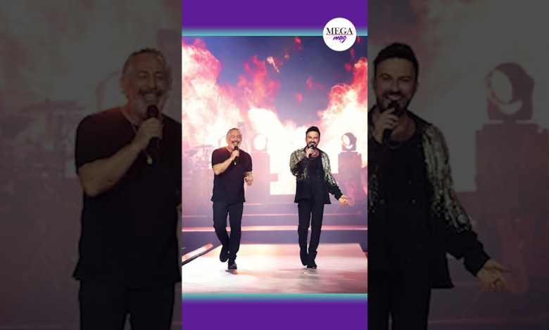 Tarkan ile Cem Yılmaz, birlikte sahneye çıktı Tarkan ile Cem Yılmaz, birlikte sahneye çıktı