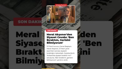 Meral Akşener’den Siyaset Cevabı: ‘Ben Bıraktım, Gerisini Bilmiyorum’ Meral Akşener’den Siyaset Cevabı: ‘Ben Bıraktım, Gerisini Bilmiyorum’