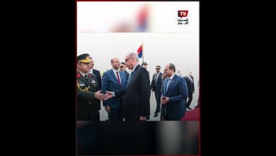 الرئيس السيسي يستقبل نظيره التركي رجب طيب أردوغان بمطار القاهرة الرئيس السيسي يستقبل نظيره التركي رجب طيب أردوغان بمطار القاهرة