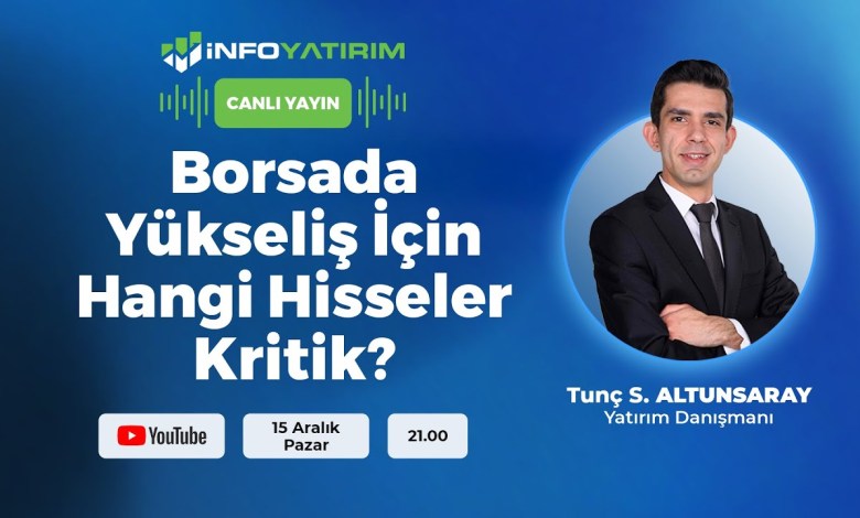 Borsada Yükseliş İçin Hangi Hisseler Kritik? | Tunç Safa Altunsaray | İnfo Yatırım Borsada Yükseliş İçin Hangi Hisseler Kritik? | Tunç Safa Altunsaray | İnfo Yatırım