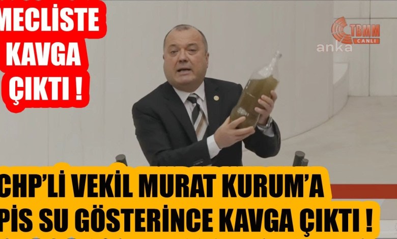 Mecliste kavga ! CHP’li vekil Murat Kurum’a Pis su gösterince ortalık karıştı ! Yayını kestiler ! Mecliste kavga ! CHP’li vekil Murat Kurum’a Pis su gösterince ortalık karıştı ! Yayını kestiler !