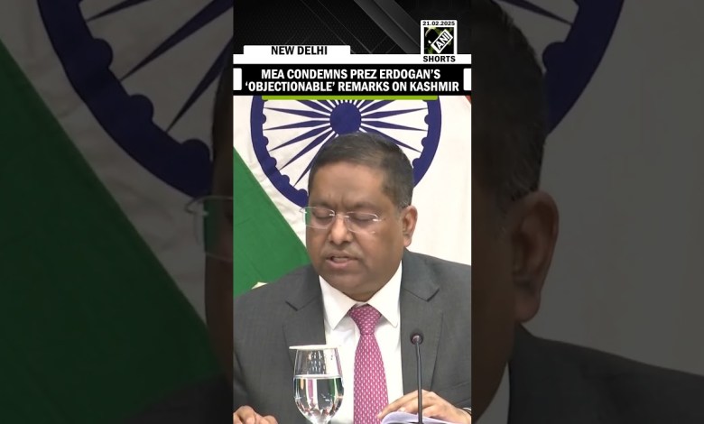 “We reject such unwarranted remarks…” MEA condemns Turkey President Erdogan’s recent remarks on J&K “We reject such unwarranted remarks…” MEA condemns Turkey President Erdogan’s recent remarks on J&K