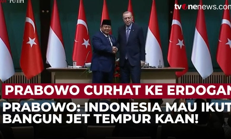 Curhat ke Erdogan, Prabowo Tawarkan Indonesia Gabung Proyek Jet Tempur Turki! | OneNews Update Curhat ke Erdogan, Prabowo Tawarkan Indonesia Gabung Proyek Jet Tempur Turki! | OneNews Update