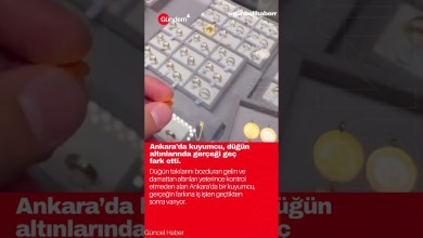 Ankara’da kuyumcu, düğün altınlarında gerçeği geç fark etti. Ankara’da kuyumcu, düğün altınlarında gerçeği geç fark etti.