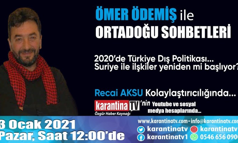 2020’de Türkiye Dış Politikası…Suriye ile ilişkiler yeniden mi başlıyor? Ortadoğu Sohbetleri… 2020’de Türkiye Dış Politikası…Suriye ile ilişkiler yeniden mi başlıyor? Ortadoğu Sohbetleri…