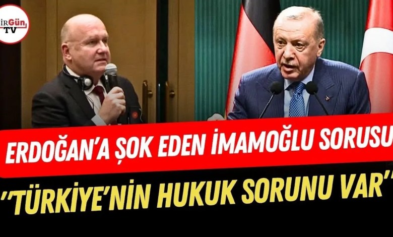 Erdoğan’a Alman gazeteciden ‘İmamoğlu’ sorusu! “TÜRKİYE’DE HUKUK SORUNU VAR…” Erdoğan’a Alman gazeteciden ‘İmamoğlu’ sorusu! “TÜRKİYE’DE HUKUK SORUNU VAR…”