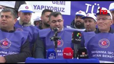 Türk Harb-İş Sendikası’ndan tabutlu eylem Türk Harb-İş Sendikası’ndan tabutlu eylem