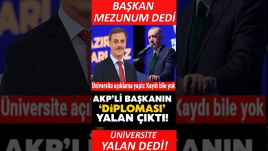 AKP’de Yeni Diploma Krizi! Başkan Mezunum Dedi; Üniversite Yalan Dedi! AKP’de Yeni Diploma Krizi! Başkan Mezunum Dedi; Üniversite Yalan Dedi!
