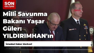Milli Savunma Bakanı Yaşar Güler: YILDIRIMHAN’ın saha testlerine önümüzdeki dönemde başlayacağız Milli Savunma Bakanı Yaşar Güler: YILDIRIMHAN’ın saha testlerine önümüzdeki dönemde başlayacağız