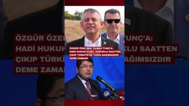 Özgür Özel: Hadi hukuk kuşu, hukuklu saatten çıkıp Türkiye’de yargı bağımsızdır deme zamanı Özgür Özel: Hadi hukuk kuşu, hukuklu saatten çıkıp Türkiye’de yargı bağımsızdır deme zamanı