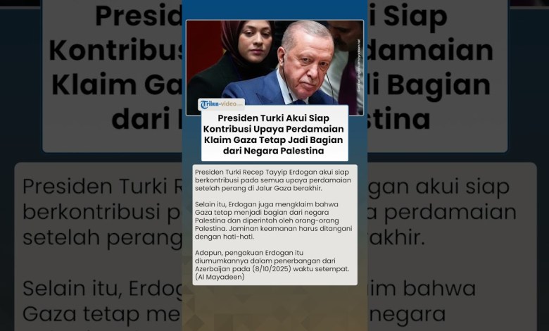 Erdogan Akui Siap ‘Terjunkan’ Pasukan Perdamaian, Klaim Gaza Tetap Jadi Bagian dari Negara Palestina Erdogan Akui Siap ‘Terjunkan’ Pasukan Perdamaian, Klaim Gaza Tetap Jadi Bagian dari Negara Palestina