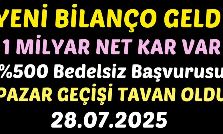 YENİ BİLANÇO GELDİ, 1 MİLYAR NET KAR VAR, %500 Bedelsiz Başvurusu HİSSE TAVAN OLDU #borsa #mpark YENİ BİLANÇO GELDİ, 1 MİLYAR NET KAR VAR, %500 Bedelsiz Başvurusu HİSSE TAVAN OLDU #borsa #mpark