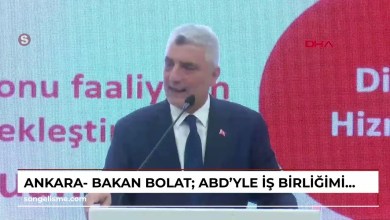 Ankara- Bakan Bolat: ABD’yle iş birliğimizi daha büyük rakamlara yükselteceğiz Ankara- Bakan Bolat: ABD’yle iş birliğimizi daha büyük rakamlara yükselteceğiz
