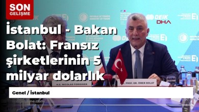 İstanbul – Bakan Bolat: Fransız şirketlerinin 5 milyar dolarlık yeni yatırımları görüşülüyor İstanbul – Bakan Bolat: Fransız şirketlerinin 5 milyar dolarlık yeni yatırımları görüşülüyor