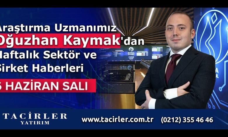 Araştırma Uzmanımız Oğuzhan Kaymak İle Haftalık Sektör ve Şirket Haberleri Araştırma Uzmanımız Oğuzhan Kaymak İle Haftalık Sektör ve Şirket Haberleri