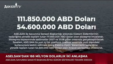 ASELSAN’dan 111,85 Milyon Dolarlık Yeni Savunma Sözleşmesi ASELSAN’dan 111,85 Milyon Dolarlık Yeni Savunma Sözleşmesi