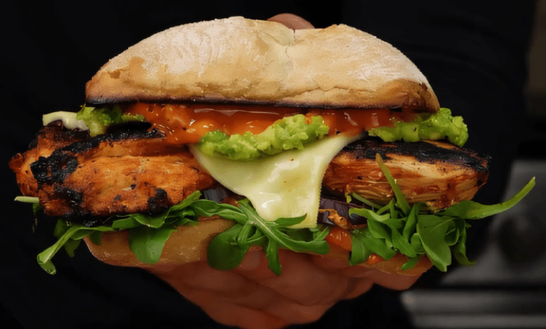 A Nando’s Bulk-Up Chicken Sandwich with piri-piri chicken and ciabatta roll. A Nando’s Bulk-Up Chicken Sandwich with piri-piri chicken and ciabatta roll.