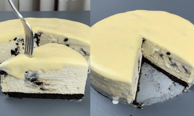 No Bake White Chocolate Cookie Cheesecake No Bake White Chocolate Cookie Cheesecake
