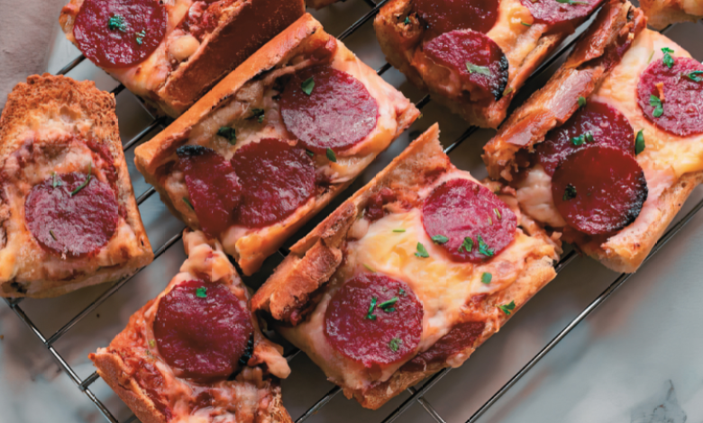Pepperoni Garlic Bread fresh from the oven Pepperoni Garlic Bread fresh from the oven