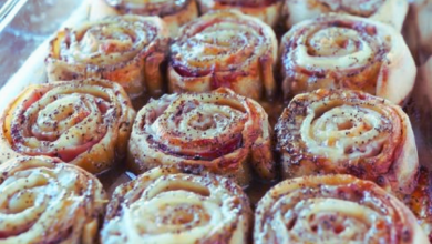 Baked Ham and Cheese Pinwheels Baked Ham and Cheese Pinwheels