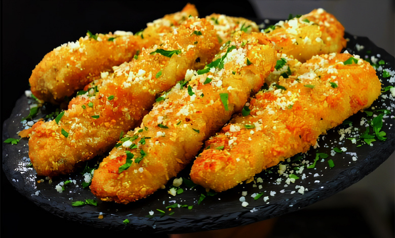 Crispy Garlic Parmesan Chicken Tenders with fresh parsley and grated parmesan Crispy Garlic Parmesan Chicken Tenders with fresh parsley and grated parmesan