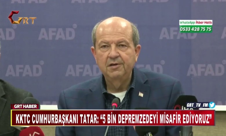 KKTC Cumhurbaşkanı Tatar: “5 Bin Depremzedeyi Misafir Ediyoruz” KKTC Cumhurbaşkanı Tatar: “5 Bin Depremzedeyi Misafir Ediyoruz”