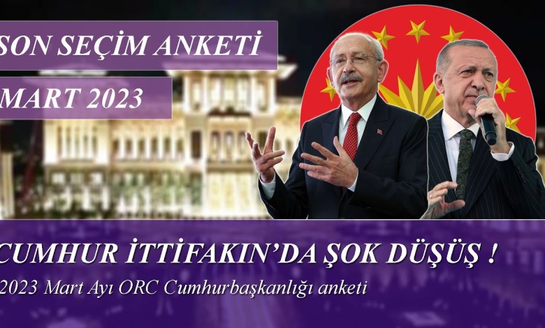 EN SON ÇIKAN SEÇİM ANKETİ – MART AYI 2023 EN SON ÇIKAN SEÇİM ANKETİ – MART AYI 2023