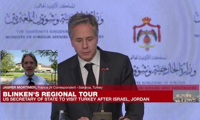 US tests Turkish waters over Israel-Hamas war as Blinken visits Ankara • FRANCE 24 English US tests Turkish waters over Israel-Hamas war as Blinken visits Ankara • FRANCE 24 English