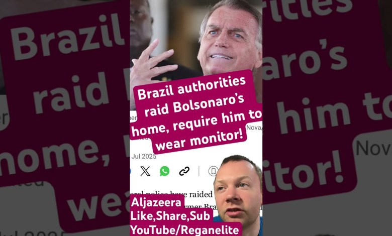 Brazil authorities raid Bolsonaro’s home, require him to wear monitor! #worldnews #news #brazil Brazil authorities raid Bolsonaro’s home, require him to wear monitor! #worldnews #news #brazil