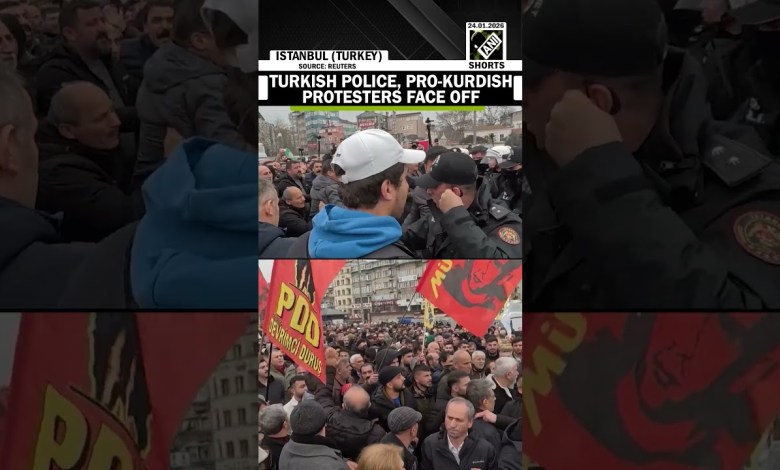 Watch: Pro-Kurdish protestors and Turkish police scuffled on the streets of Istanbul Watch: Pro-Kurdish protestors and Turkish police scuffled on the streets of Istanbul