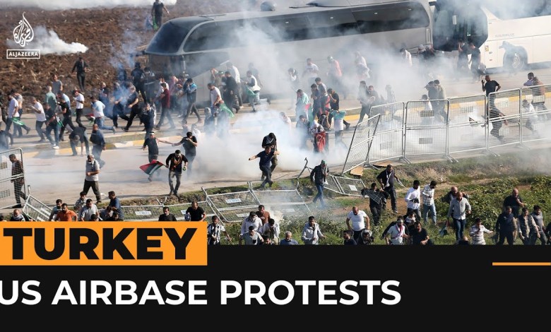 Turkish protesters try to storm airbase housing US troops | Al Jazeera Newsfeed Turkish protesters try to storm airbase housing US troops | Al Jazeera Newsfeed