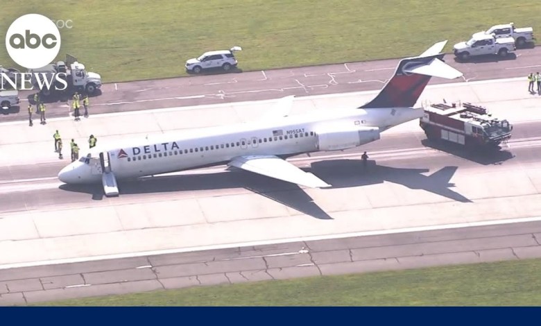 Delta flight makes emergency landing without gear Delta flight makes emergency landing without gear