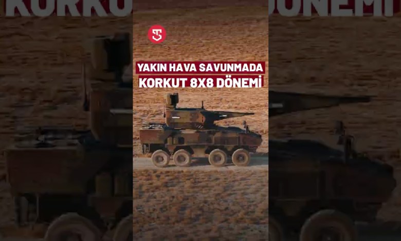 KORKUT 8×8 landed on the field and shot down the target plane KORKUT 8×8 landed on the field and shot down the target plane