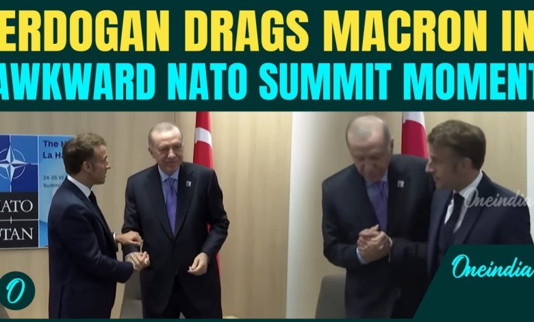 Erdogan SHOVES Macron Aside From Turkish Flag | French President Appears Startled On Camera Erdogan SHOVES Macron Aside From Turkish Flag | French President Appears Startled On Camera