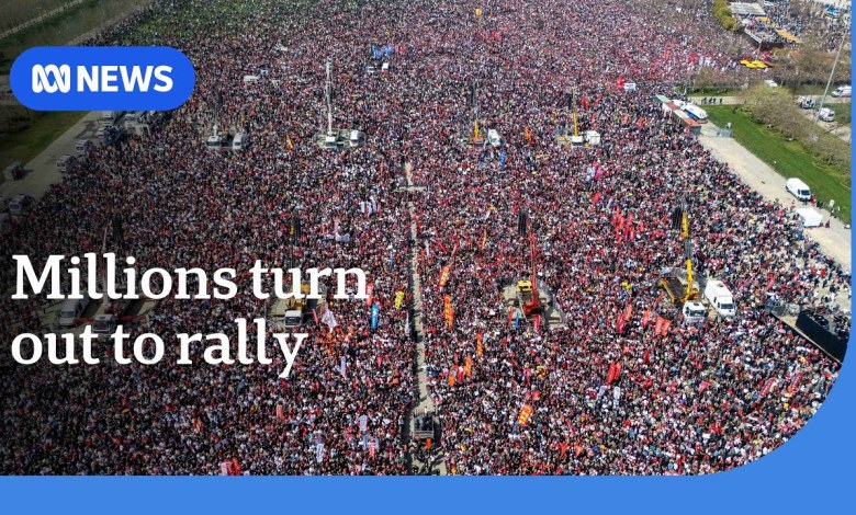Millions reportedly rally in Turkiye to demand release of Imamoglu | ABC NEWS Millions reportedly rally in Turkiye to demand release of Imamoglu | ABC NEWS