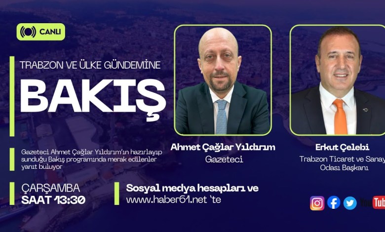 The guest of the view program is the President of Trabzon Chamber of Commerce and Industry Erkut Çelebi – live broadcast The guest of the view program is the President of Trabzon Chamber of Commerce and Industry Erkut Çelebi – live broadcast