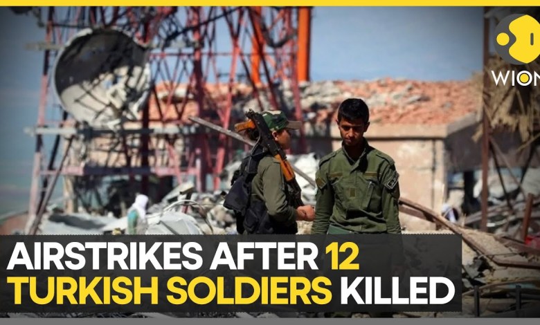 Turkey conducts Air Strikes in Iraq, Syria after 12 Turkish soldiers were killed | WION Turkey conducts Air Strikes in Iraq, Syria after 12 Turkish soldiers were killed | WION