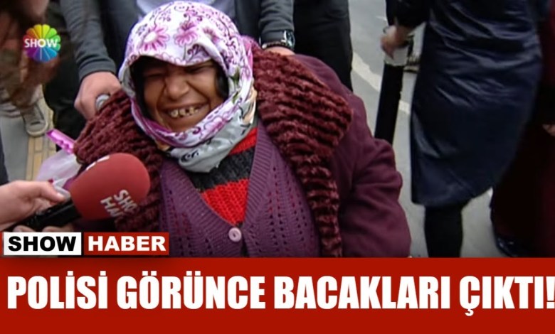 When he saw the police, his legs came out! When he saw the police, his legs came out!