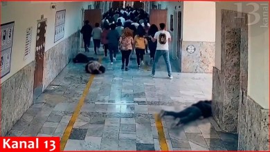 Surveillance camera video shows moment of Turkey school shooting in which at least 16 wounded Surveillance camera video shows moment of Turkey school shooting in which at least 16 wounded