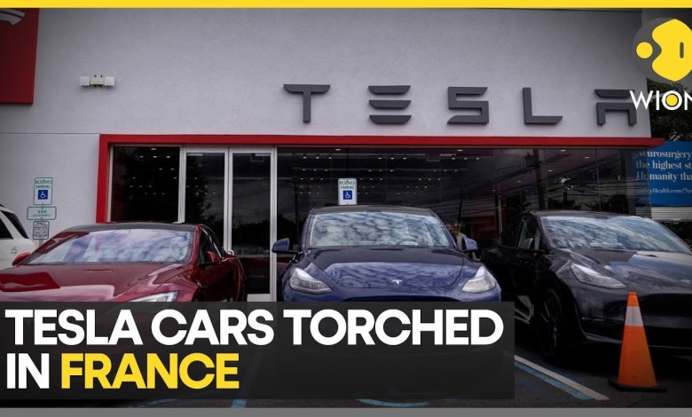 Dozen Tesla Cars Torched Outside Dealership Near France’s Toulouse City | World News | WION Dozen Tesla Cars Torched Outside Dealership Near France’s Toulouse City | World News | WION