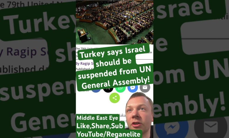 Turkey says Israel should be suspended from UN General Assembly! #news #worldnews #turkey #gaza Turkey says Israel should be suspended from UN General Assembly! #news #worldnews #turkey #gaza