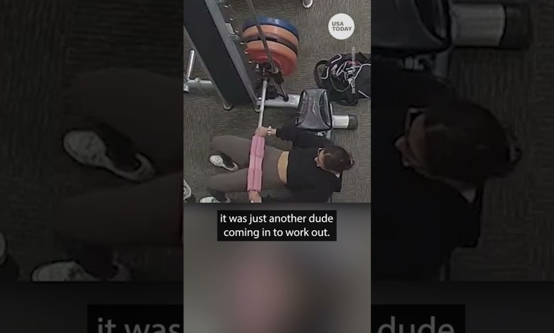 Brave woman fights off male attacker while alone at gym #Shorts Brave woman fights off male attacker while alone at gym #Shorts