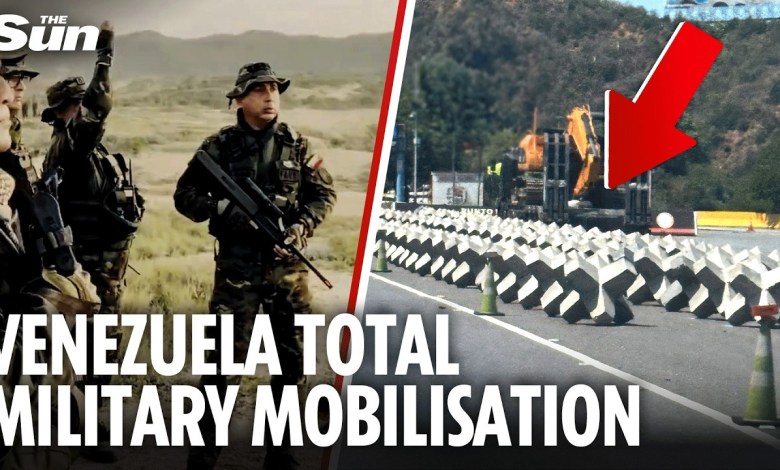 Tank TRAPS line streets as Venezuela braces for US land invasion Tank TRAPS line streets as Venezuela braces for US land invasion