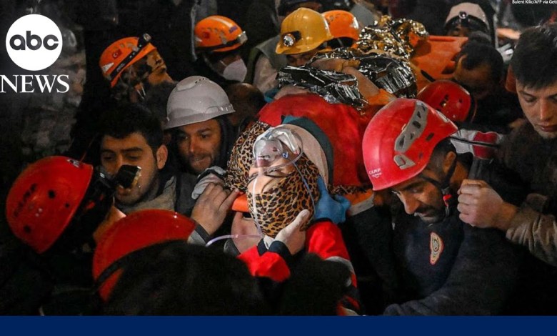 Earthquake survivors being pulled from the rubble almost 2 weeks later Earthquake survivors being pulled from the rubble almost 2 weeks later
