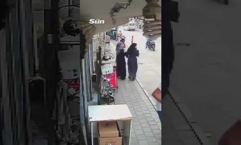 Man JUST ABOUT escapes as car crashes into market in Turkey #nearmiss #carcrash #reels Man JUST ABOUT escapes as car crashes into market in Turkey #nearmiss #carcrash #reels